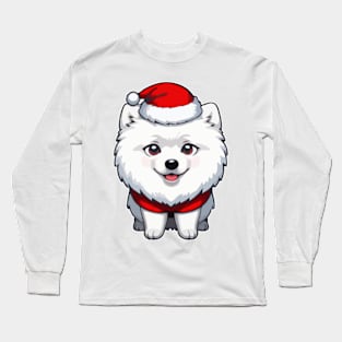 Pomeranian Santa - Adorable Dog for Christmas Long Sleeve T-Shirt